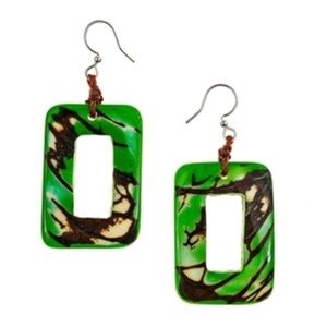 Organic Tagua Jewelry- Pinchincha Earrings